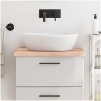 Bänkskiva för badrum 60x60x(2-4) cm obehandlat massivt trä vidaXL