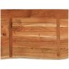 Bänkskiva för badrum 70x60x2,5 cm rektangulär massiv akacia vidaXL 70 x 60 x 2.5 cm – miniatyr 5