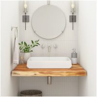 Bänkskiva för badrum 70x60x2,5 cm rektangulär massiv akacia vidaXL