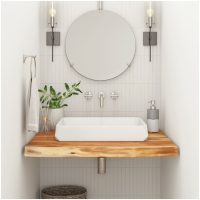Bänkskiva för badrum 70x60x3,8 cm rektangulär massiv akacia vidaXL