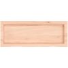 Bänkskiva för badrum 80x30x(2-4) cm obehandlat massivt trä vidaXL 80 x 30 x 4 cm – miniatyr 4
