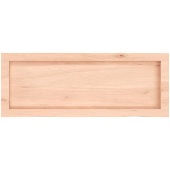 Bänkskiva för badrum 80x30x(2-4) cm obehandlat massivt trä vidaXL 80 x 30 x 4 cm – bild 4