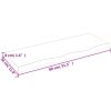 Bänkskiva för badrum 80x30x(2-4) cm obehandlat massivt trä vidaXL 80 x 30 x 4 cm – miniatyr 8
