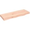 Bänkskiva för badrum 80x30x(2-6) cm obehandlat massivt trä vidaXL 80 x 30 x 6 cm – miniatyr 2