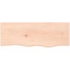 Bänkskiva för badrum 80x30x(2-6) cm obehandlat massivt trä vidaXL 80 x 30 x 6 cm – miniatyr 3
