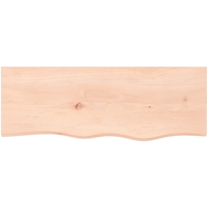 Bänkskiva för badrum 80x30x(2-6) cm obehandlat massivt trä vidaXL 80 x 30 x 6 cm – bild 3