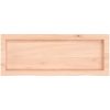 Bänkskiva för badrum 80x30x(2-6) cm obehandlat massivt trä vidaXL 80 x 30 x 6 cm – miniatyr 4