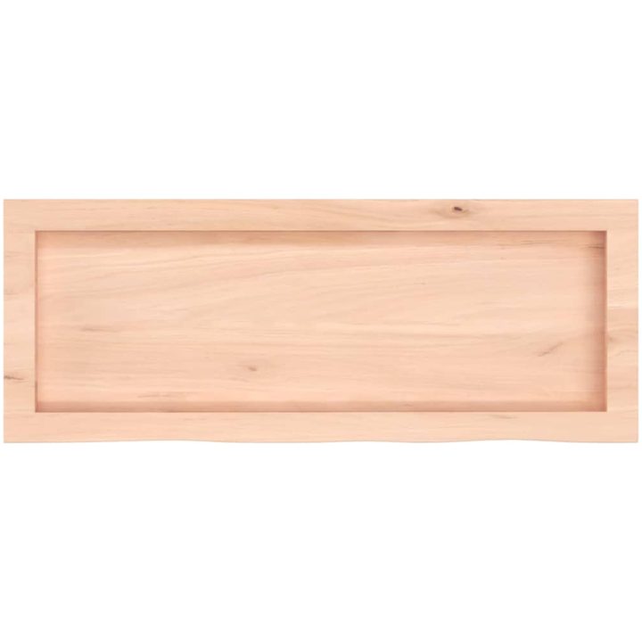 Bänkskiva för badrum 80x30x(2-6) cm obehandlat massivt trä vidaXL 80 x 30 x 6 cm – bild 4