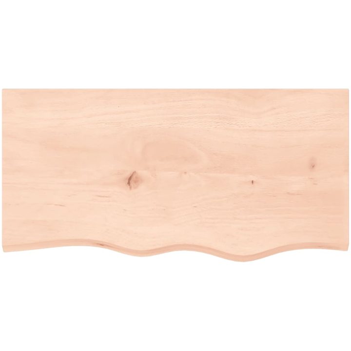 Bänkskiva för badrum 80x40x(2-4) cm obehandlat massivt trä vidaXL 80 x 40 x 4 cm – bild 3