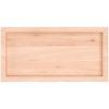 Bänkskiva för badrum 80x40x(2-4) cm obehandlat massivt trä vidaXL 80 x 40 x 4 cm – miniatyr 4