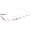 Bänkskiva för badrum 80x40x(2-4) cm obehandlat massivt trä vidaXL 80 x 40 x 4 cm – miniatyr 8