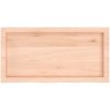 Bänkskiva för badrum 80x40x(2-6) cm obehandlat massivt trä vidaXL 80 x 40 x 6 cm – miniatyr 4