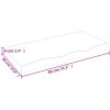 Bänkskiva för badrum 80x40x(2-6) cm obehandlat massivt trä vidaXL 80 x 40 x 6 cm – miniatyr 8