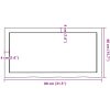 Bänkskiva för badrum 80x40x(2-6) cm obehandlat massivt trä vidaXL 80 x 40 x 6 cm – miniatyr 9