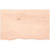 Bänkskiva för badrum 80x50x(2-4) cm obehandlat massivt trä vidaXL 80 x 50 x 4 cm – miniatyr 3