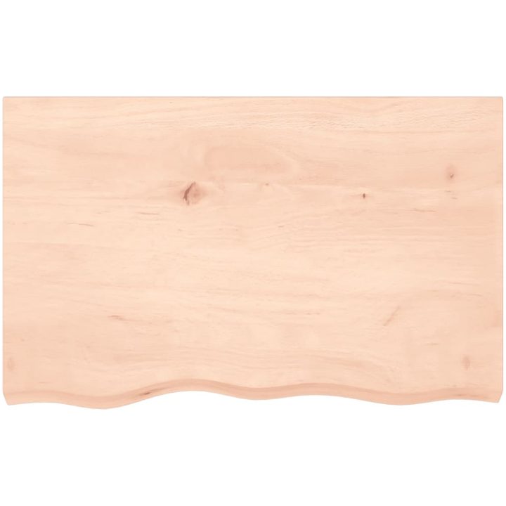 Bänkskiva för badrum 80x50x(2-4) cm obehandlat massivt trä vidaXL 80 x 50 x 4 cm – bild 3