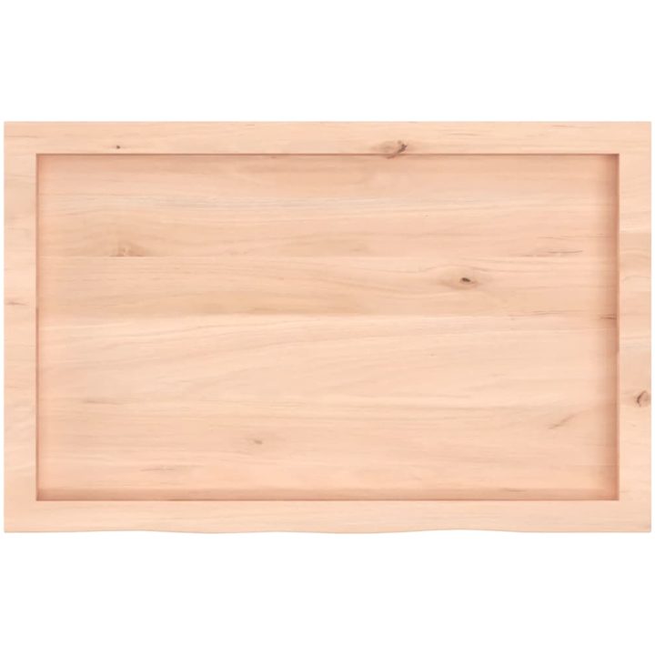 Bänkskiva för badrum 80x50x(2-4) cm obehandlat massivt trä vidaXL 80 x 50 x 4 cm – bild 4