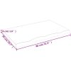 Bänkskiva för badrum 80x50x(2-4) cm obehandlat massivt trä vidaXL 80 x 50 x 4 cm – miniatyr 8