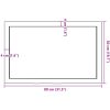 Bänkskiva för badrum 80x50x(2-4) cm obehandlat massivt trä vidaXL 80 x 50 x 4 cm – miniatyr 9