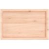 Bänkskiva för badrum 80x50x(2-6) cm obehandlat massivt trä vidaXL 80 x 50 x 6 cm – miniatyr 4