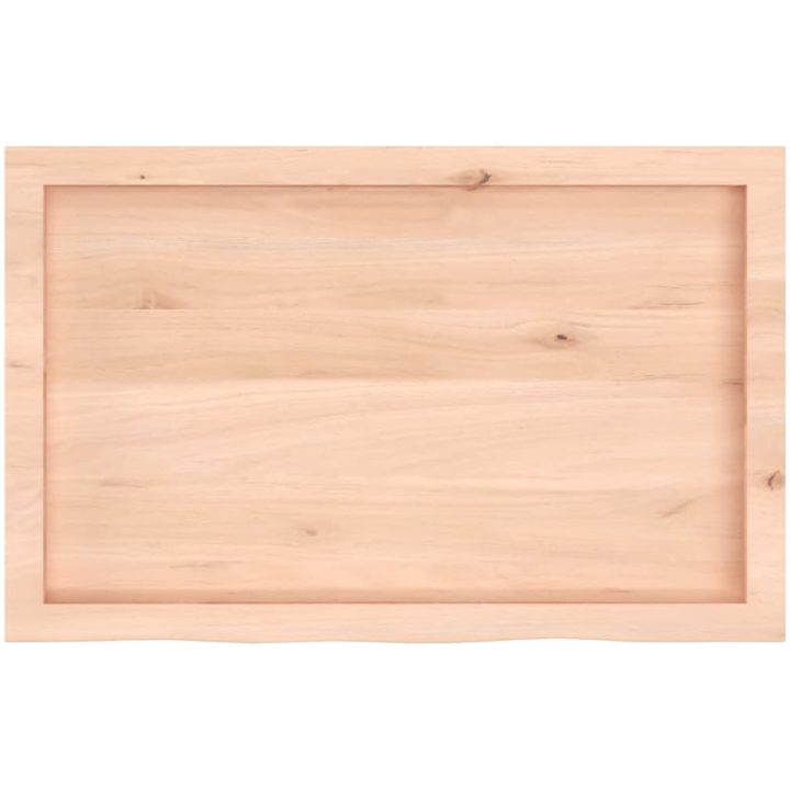 Bänkskiva för badrum 80x50x(2-6) cm obehandlat massivt trä vidaXL 80 x 50 x 6 cm – bild 4