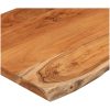 Bänkskiva för badrum 90x60x3,8 cm rektangulär massiv akacia vidaXL 90 x 60 x 3.8 cm – miniatyr 7