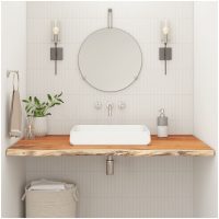 Bänkskiva för badrum 90x60x3,8 cm rektangulär massiv akacia vidaXL
