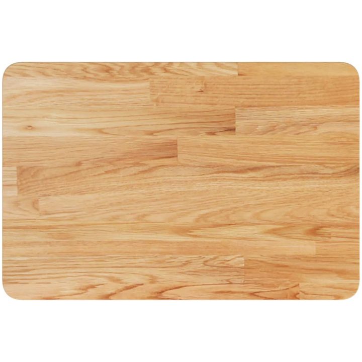 Bänkskiva för badrum ljusbrun behandlat massivt trä vidaXL 60 x 40 x 1.5 cm – bild 2