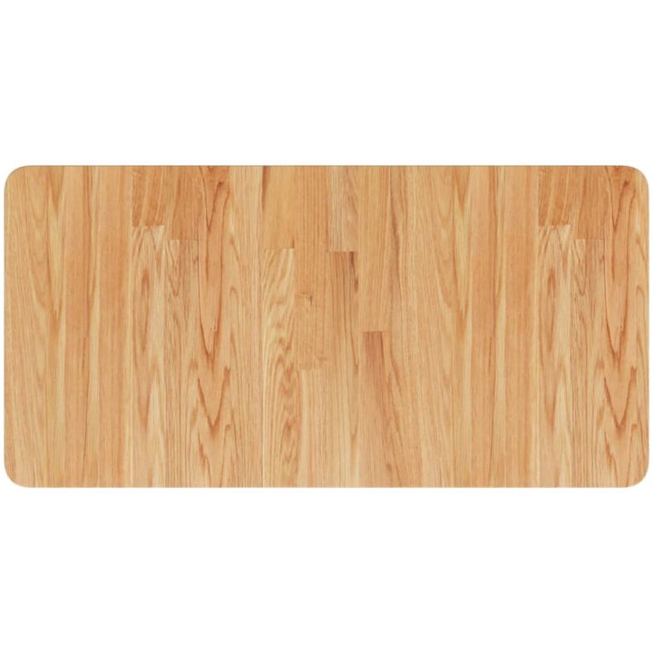 Bänkskiva för badrum ljusbrun massivt trä vidaXL 80 x 40 x 1.5 cm – bild 2
