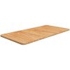 Bänkskiva för badrum ljusbrun massivt trä vidaXL 80 x 40 x 1.5 cm – miniatyr 1