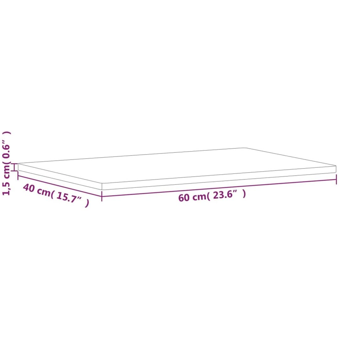 Bänkskiva för badrum massivt bokträ vidaXL 60 x 40 x 1.5 cm – bild 7