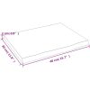 Bänkskiva för badrum mörkbrun behandlat massivt trä vidaXL 40 x 30 x 2 cm – miniatyr 6