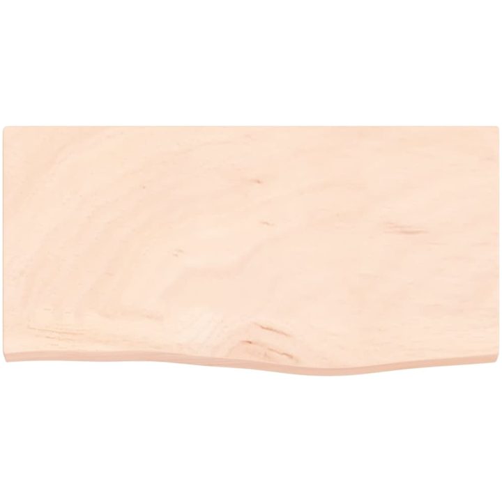 Bänkskiva för badrum obehandlat massivt trä vidaXL 60 x 30 x 2 cm – bild 3