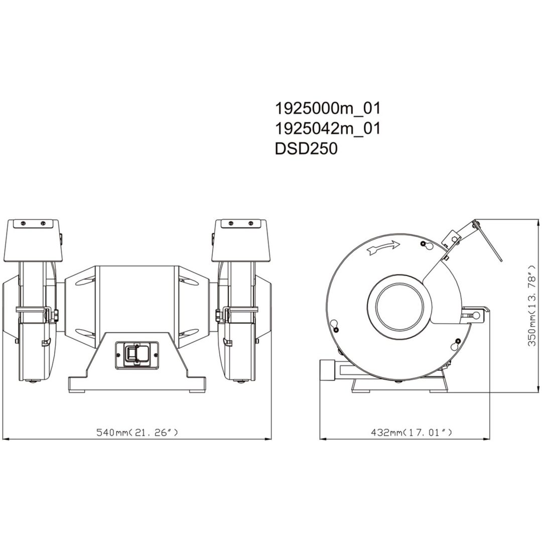 Bänkslip 3 Fas / 400V DSD 250 METABO – bild 2
