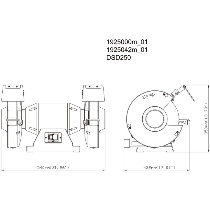 Bänkslip 3 Fas / 400V DSD 250 METABO – bild 2