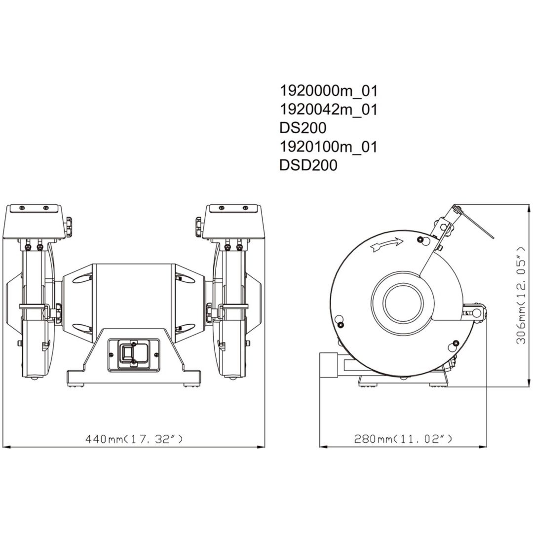 Bänkslip En fas / 230V DS 200 METABO – bild 2