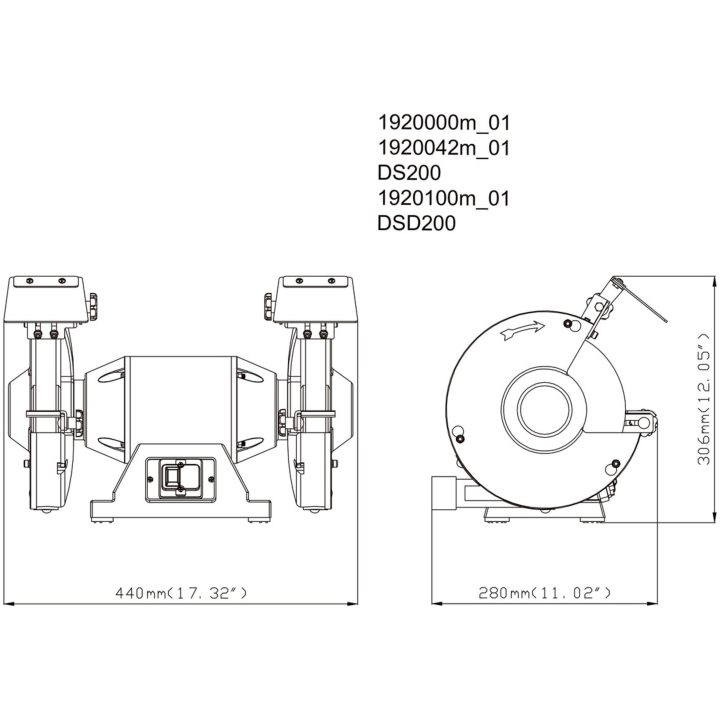 Bänkslip En fas / 230V DS 200 METABO – bild 2