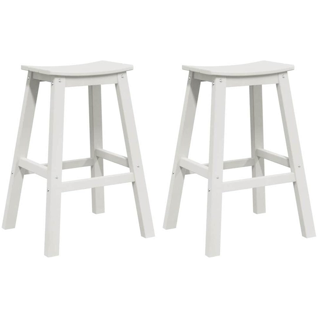 Bar Stolar 2 st Vit HDPE vidaXL 52 x 43 x 73.5 cm – bild 2