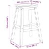 Bar Stolar 2 st Vit HDPE vidaXL 52 x 43 x 73.5 cm – miniatyr 10