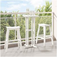 Bar Stolar 2 st Vit HDPE vidaXL