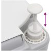 Bärbar campingtoalett grå och vit 22+12 L HDPE vidaXL – miniatyr 7