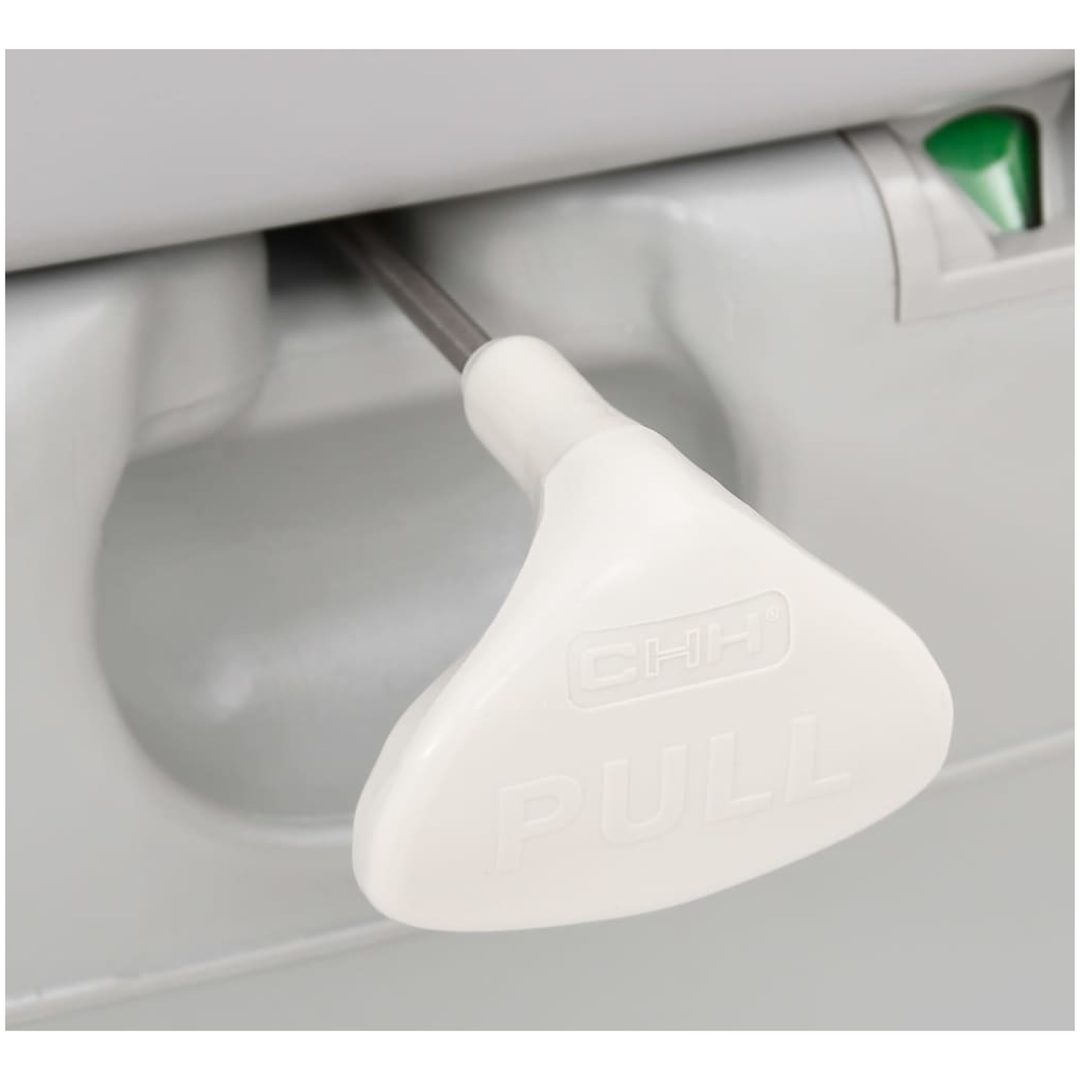 Bärbar campingtoalett grå och vit 22+12 L HDPE vidaXL – bild 9