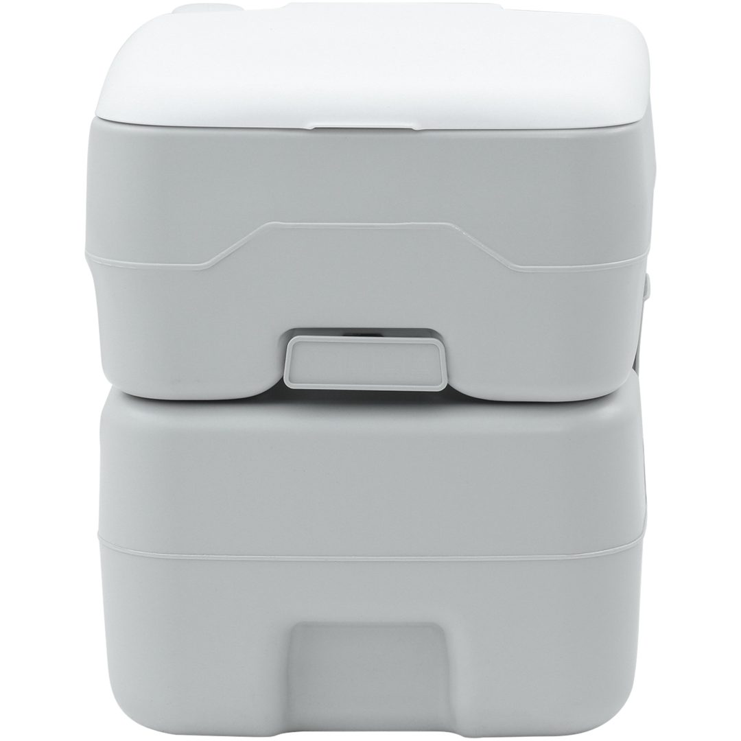 Bärbar Toalett Grå & Vit Plast 20 L vidaXL 41.5 x 36.5 x 42 cm – bild 4