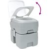 Bärbar Toalett Grå & Vit Plast 20 L vidaXL 41.5 x 36.5 x 42 cm – miniatyr 10
