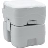 Bärbar Toalett Grå & Vit Plast 20 L vidaXL 41.5 x 36.5 x 42 cm – miniatyr 1