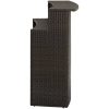 Barbord för trädgård brun 120x55x110 cm konstrotting vidaXL – miniatyr 4