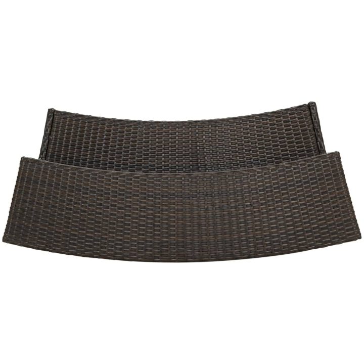 Barbord för trädgård brun 120x55x110 cm konstrotting vidaXL – bild 5