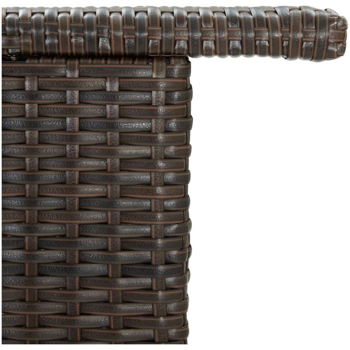 Barbord för trädgård brun 120x55x110 cm konstrotting vidaXL – bild 6