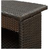 Barbord för trädgård brun 120x55x110 cm konstrotting vidaXL – miniatyr 7