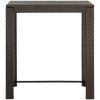 Barbord för trädgård brun konstrotting vidaXL 100 x 60.5 x 110.5 cm – miniatyr 2